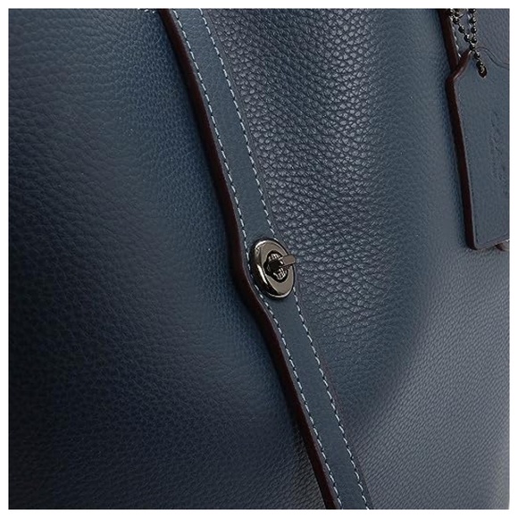 COACH Polished Pebbled Leather Market Tote - Picture 6 of 10